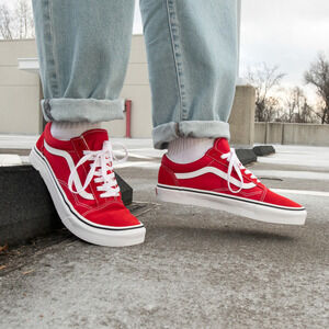 Vans Old School Skate Shoe - Racing Red sz 5 Men / 6.5 W